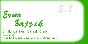 erno bajzik business card