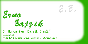 erno bajzik business card